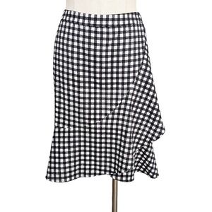 Banana Republic Checkered Midi Skirt